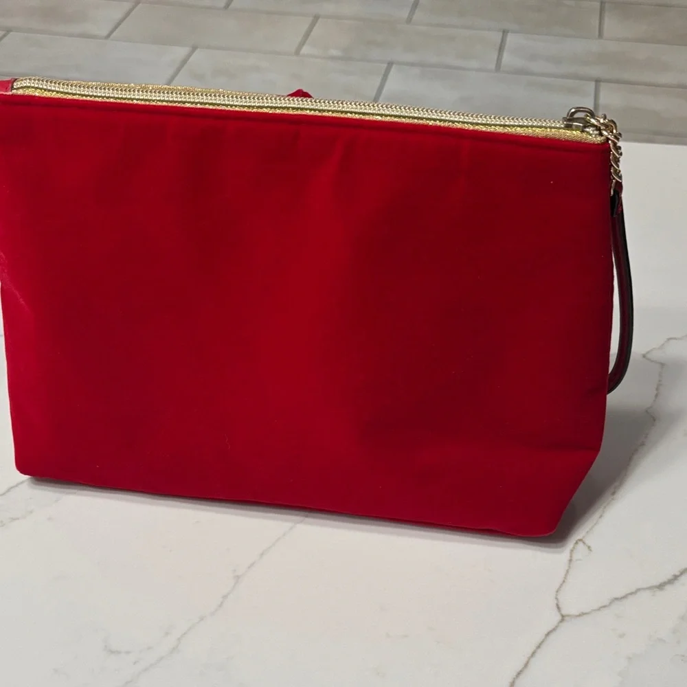 Victoria's Secret Red Cosmetic Bag with Bow